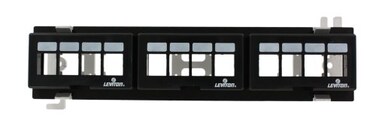 Leviton QuickPort 12-Port Multimedia Patch Block with Mounting Bracket, 47689-QP
