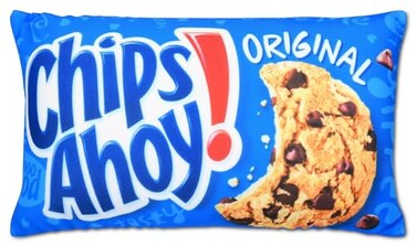 iscream Chips Ahoy! Package Photoreal Print 12" x 7" Microbead Mini Accent Pillow