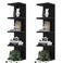 LitaEther 5 Tier Lack Floating Shelf,Set of 2 Black Wall Shelf Unit,Display Shelf