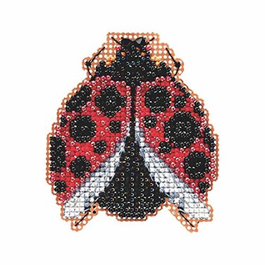 Mill Hill Ladybug Hug Beaded Counted Cross Stitch Kit 2015 Spring Bouquet MH185103