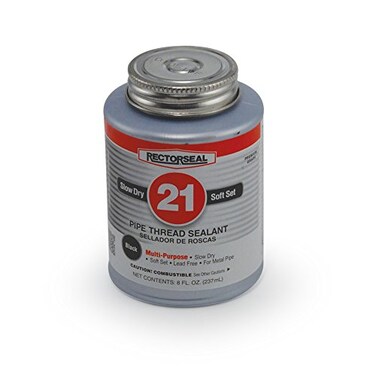RectorSeal No. 21 28651 Pipe Thread Sealant, Black Soft Setting, Slow Drying, 8 oz
