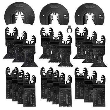 WORKPRO 23-Piece Metal/Wood Oscillating Saw Blades Set for Quick Release Multitool