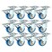Online Best Service 12 Pack With Brake Caster Wheels Swivel Plate Casters On Blue Polyurethane Wheels PU