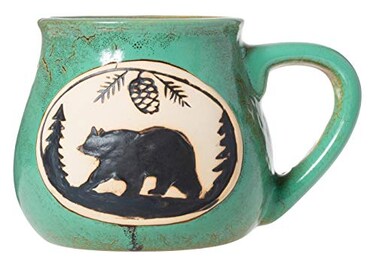 Cape Shore Handcrafted Bean Pot Stoneware 16oz Mug, Multiple Styles Available (Bear