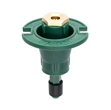 Orbit 54028 Plastic Pop-Up Flush Head Sprinkler with Brass Half Pattern Spray Nozzle