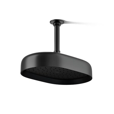Kohler 26293-BL StatementOblong 12" single-function rainhead, 2.5 gpm, Matte Black