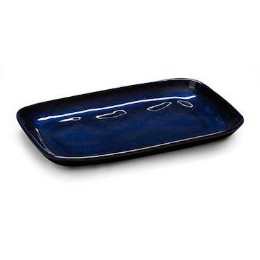 GET G.E.T. CS-117-CSB-EC Melamine Rectangular Serving Platter, 12" x 7.5", Blue (Set of 4