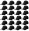 Falari 24 Pack Unisex Baseball Cap Bulk Wholesale Plain Blank Hat Adjustable Size Black