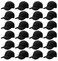 Falari 24 Pack Unisex Baseball Cap Bulk Wholesale Plain Blank Hat Adjustable Size Black