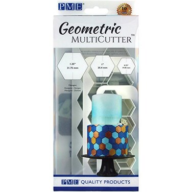 PME Geometric Multicutter for Cake Design Hexagon, Small, MediumLarge Size, Set of 3