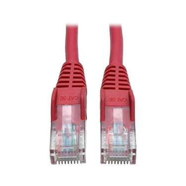 Eaton Tripp Lite Cat5e 350MHz Snagless Molded Patch Cable (RJ45 M/M- Red, 3-ft.(N001-003-RD