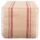 DII Jute Burlap Collection Kitchen Tabletop, Table Runner, 14x108, Double Border Barn Red