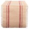 DII Jute Burlap Collection Kitchen Tabletop, Table Runner, 14x108, Double Border Barn Red