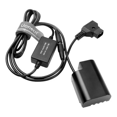 Uonecn Dummy Battery DMW-DCC12 DC Coupler to Dtap Plug Power Cable for Panasonic DMC-GH5 GH4 GH3