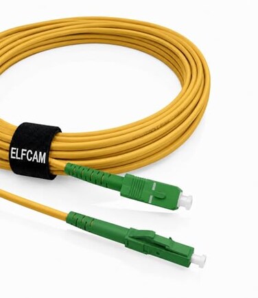 Elfcam- SC to LC Single-Mode Simplex Fiber Optic Cable, 9/125μm LSZH Optical Garter (2M