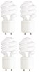 Satco 4-Pack - 13 Watt (60 Watt ReplacementMini-Twist CFL Light Bulb 2700K Warm White GU24 Base