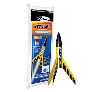 Estes 0810 220 Swift Rocket-Building Kit, Intermediate Flying-Rocket-Model Kit for Ages 10