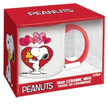 ICUP Peanuts XOXO 18oz Ceramic Mug - Officially Licensed Peanuts MerchandiseCollectibles