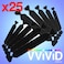 VViViD Replaceable Black Felt Decal Vinyl Car Wrap Tool Scratch-Proof Adhesive for 3M Squeegee (X25