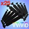 VViViD Replaceable Black Felt Decal Vinyl Car Wrap Tool Scratch-Proof Adhesive for 3M Squeegee (X25
