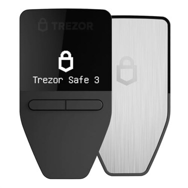 Trezor Safe 3 - PassphraseSecure Element Protected Crypto Hardware Wallet (Stellar Silver