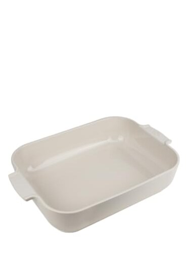 Peugeot - Appolia Rectangular Oven Dish - Ceramic Baker with Handles - Ecru, 13 x 11 x 3 inches
