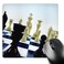 3dRose LLC 8 x 8 x 0.25 Inches Mouse Pad, Chessboard with Various Chess Pieces Concept (mp1550031