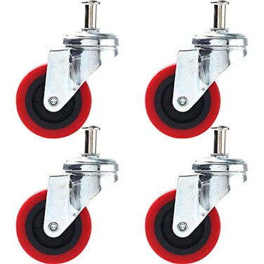Online Best Service 4 Pack Heavy-Duty 2.5" Swivel Caster Wheel Creeper Service Cart Stool Post Mount