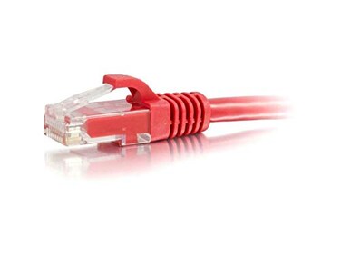C2G 27187 Cat6 Cable - Snagless Unshielded Ethernet Network Patch Cable, Red (100 Feet, 30.48 Meters