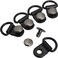 LUORNG D-Ring Eyelet Buckle 50 Sets Black Shoe Boot Lace Hooks Loop Ring with Rivets Shoe Boot Buckle