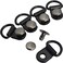 LUORNG D-Ring Eyelet Buckle 50 Sets Black Shoe Boot Lace Hooks Loop Ring with Rivets Shoe Boot Buckle
