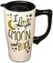 Spoontiques - Ceramic Travel Mugs - Moon and Back Cup - Hot or Cold Beverages - Gift for Coffee Lovers