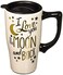 Spoontiques - Ceramic Travel Mugs - Moon and Back Cup - Hot or Cold Beverages - Gift for Coffee Lovers