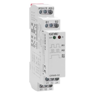 GAEYAELE Memory Relay Latching Relay Impulse Relay Electronic 2SPDT 16A Din Rail(GRM8-02,AC/DC12V240V