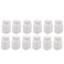 Elandy 12Pcs 60ml/2oz Empty Portable White Square Plastic Solid Powder Bottles Holder Storage Container Case Box