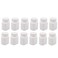 Elandy 12Pcs 60ml/2oz Empty Portable White Square Plastic Solid Powder Bottles Holder Storage Container Case Box