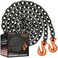 VULCAN Binder Chain Tie Down with Grab Hooks - Grade 80-3/8 Inch x 20 Foot - 7,100 Pound Safe Working Load