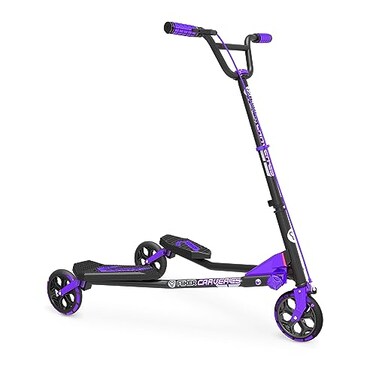 Yvolution Fliker Drift Scooter, 3-Wheels Wiggle, Foldable, Suitable for Kids and Adults (Fliker C5Purple