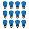 Xtricity Incandescent S14 Edison Light Bulb, String Light Replacement, E26 Medium Base, 130V, Blue (12 Pack