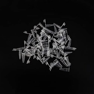 AUEAR, 1000 Pack 0.2ml Micro Centrifuge Tube with Lids Plastic Sample Small Bottle Container Test Vials Clear