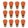 Xtricity Incandescent S14 Edison Light Bulb, String Light Replacement, E26 Medium Base, 130V, Amber (12 Pack