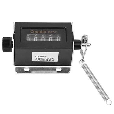 Walfront 5 Digit Pull Counter D67-F 5 Digit Mechanical Resettable Manual Hand Pull Stroke Tally Counter Count Accurately