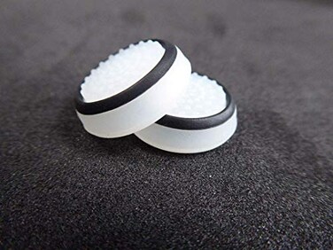 SZLG Silicone Thumb Stick Joystick Cap Analog Grip Thumbsticks Cap Cover Case for Switch NS Controller (White-Black