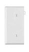 Leviton 1-Gang No Device Blank Wallplate, Sectional, Thermoplastic Nylon, Strap Mount, End Panel, PSE14-W, White