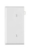 Leviton 1-Gang No Device Blank Wallplate, Sectional, Thermoplastic Nylon, Strap Mount, End Panel, PSE14-W, White