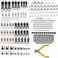 YZSFIRM Zipper Repair Kit Replacement Slider: 247Pcs Jacket Zip Slider Replace - Fix Size 5 Zippers Bottom Stop End