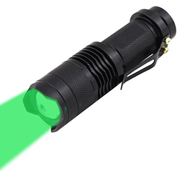 WAYLLSHINE 3 Mode Green Light Flashlight Scalable Green Led Flashlight Green Flashlight for Hunting and Night Vision