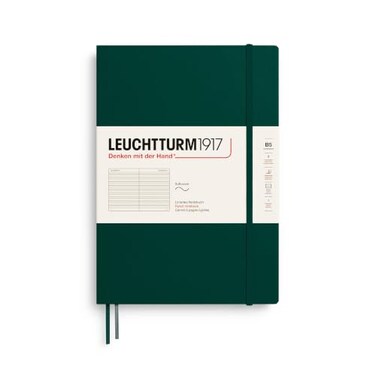 LEUCHTTURM1917 - Notebook Softcover Composition B5-123 Numbered Pages for Writing and Journaling (Forest Green, Ruled