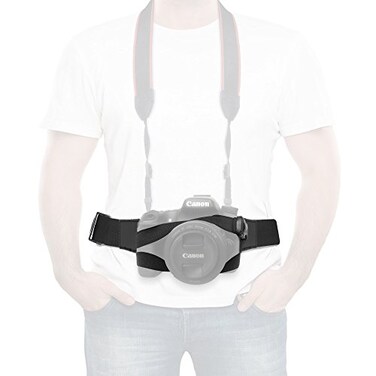 Anwenk Camera Strap Belt Chest Harness with Adjustable Quick Release for DSLR Canon Nikon Sony Pentax Panasonic - Black