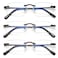 HIYANJN Frameless Reading Glasses Blue Light Blocking Rimless Computer Reader For men Lightweight Eyeglasses(3-Pack,3.50